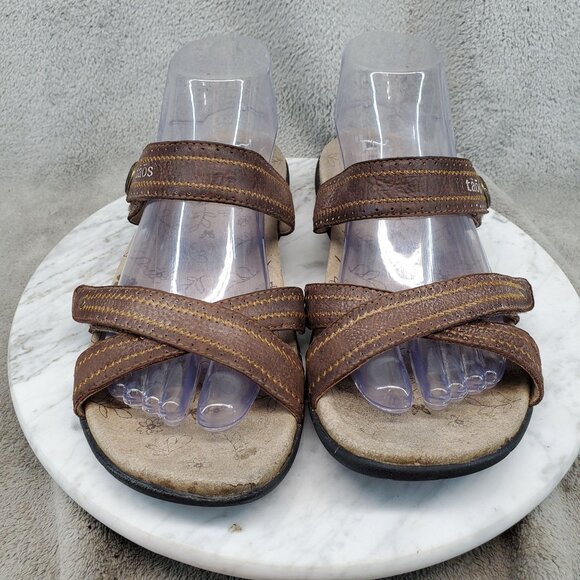 Taos Footwear Shoes Womens Size 9 Brown Leather Hero Strappy Sandals - Picture 5 of 10